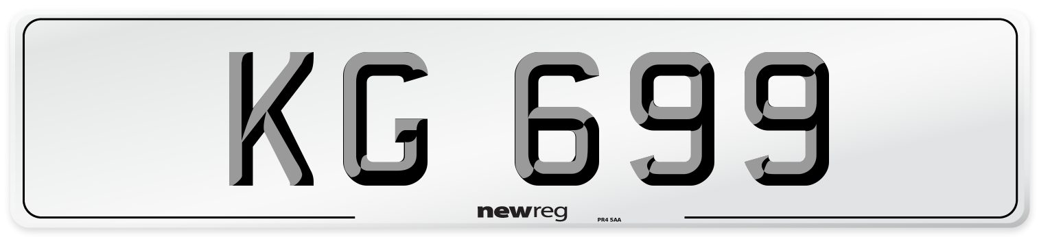 KG 699 Number Plate from New Reg